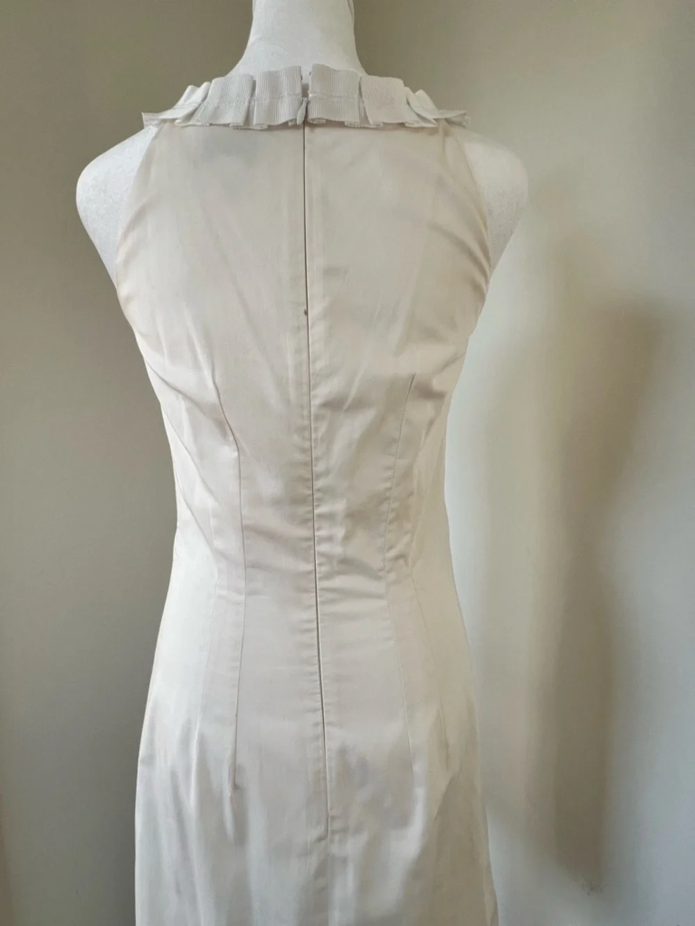 White Ruffled Strap Dress - Picture 4 of 4